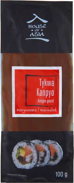 Kanpyo Marynowana Tykwa Do Sushi Karmelowy Smak w Słodkiej Zalewie 100g HOUSE OF ASIA