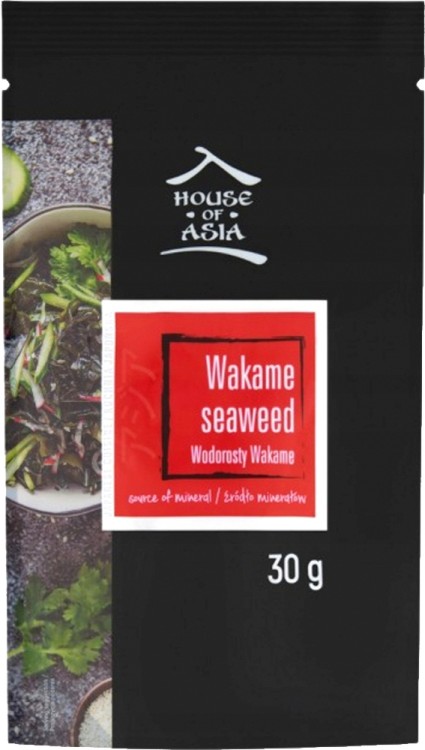 Suszone Wodorosty Glony Algi WAKAME Cięte Do Zupy MISO 30g HOUSE OF ASIA