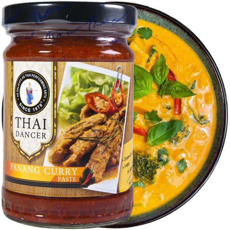 Tajska Ostra Pasta Panang Curry Naturalne Składniki 227g THAI DANCER