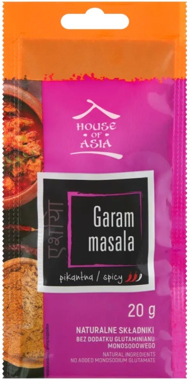 Indyjska Aromatyczna Mieszanka Przyprawa GARAM MASALA w Proszku 20g HOUSE OF ASIA