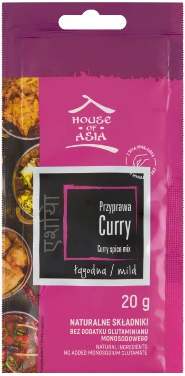Indyjska Aromatyczna Przyprawa Curry Madras MILD Łagodna w Proszku 20g HOUSE OF ASIA