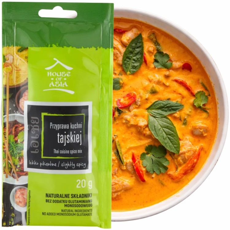 Przyprawa Kuchni Tajskiej Lekko Pikantna Tajska w Proszku Spicy 20g HOUSE OF ASIA