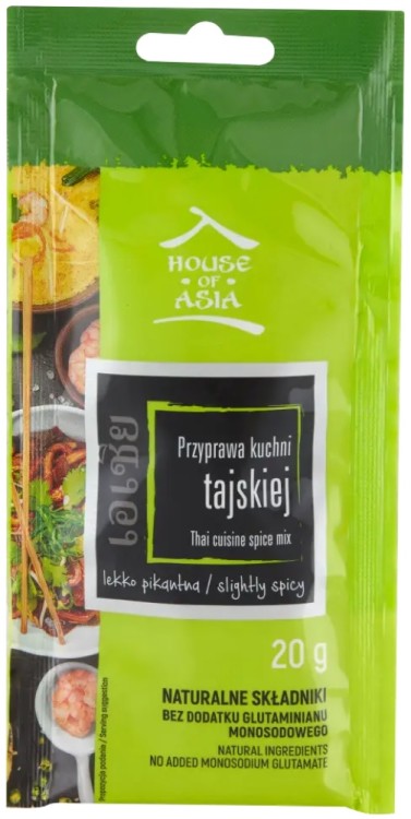 Przyprawa Kuchni Tajskiej Lekko Pikantna Tajska w Proszku Spicy 20g HOUSE OF ASIA