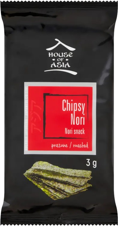 Koreańskie Nori Snacks Przekąska Chrupiące Wodorosty Prażone 3g HOUSE OF ASIA