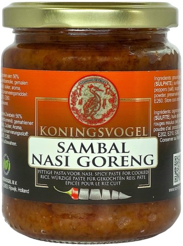 Sos Chili Gęsta Pasta Sambal Nasi Goreng Hot Przecier Chilli w Słoiku 260g KONINGSVOGEL