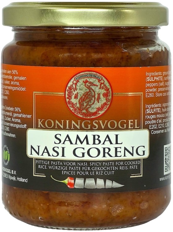 Sos Chili Gęsta Pasta Sambal Nasi Goreng Hot Przecier Chilli w Słoiku 260g KONINGSVOGEL