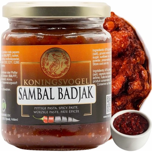 Sos Chili Gęsta Pasta Przecier z Papryczek Sambal Badjak Hot w Słoiku 280g KONINGSVOGEL