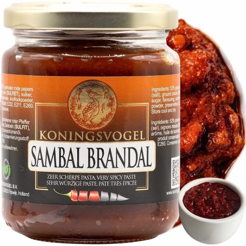 Sos Chili Gęsta Pasta Przecier z Papryczek Sambal BRANDAL Hot w Słoiku 280g KONINGSVOGEL