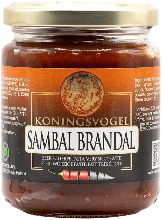 Sos Chili Gęsta Pasta Przecier z Papryczek Sambal BRANDAL Hot w Słoiku 280g KONINGSVOGEL