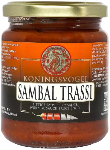 Sos Chili Gęsta Pasta Sambal TRASSI Przecier z Papryczek Chilli HOT 270g KONINGSVOGEL