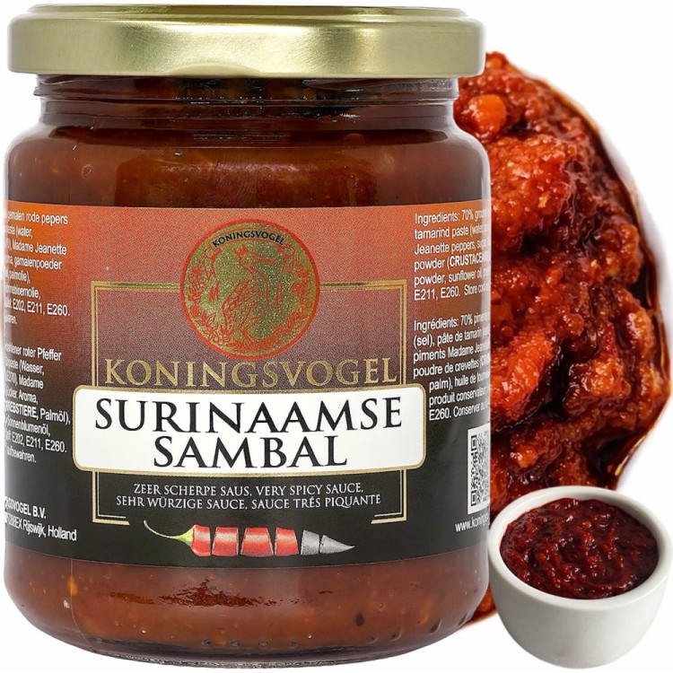 Sos Chili Gęsta Pasta Przecier z Papryczek Chilli Sambal Surinaamse 270g KONINGSVOGEL