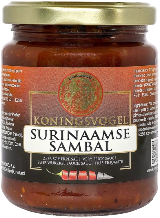Sos Chili Gęsta Pasta Przecier z Papryczek Chilli Sambal Surinaamse 270g KONINGSVOGEL