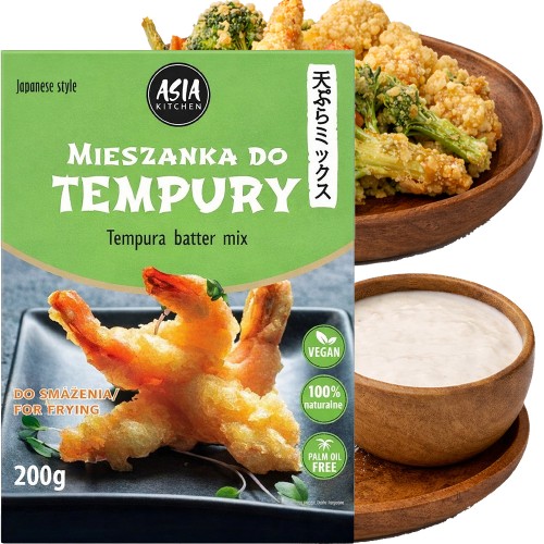 Mąka Panierka Mieszanka Japońska Tempura Do Krewetek Warzyw i Kurczaka 200g ASIA KITCHEN