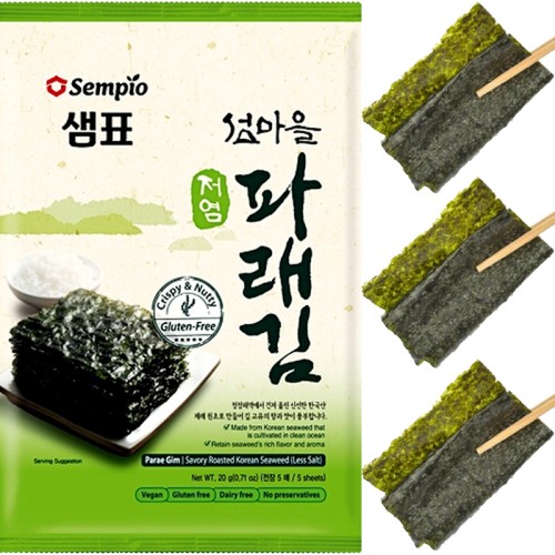 Koreańskie Nori Snack Przekąska Chrupiące Wodorosty Prażone 5g SEMPIO
