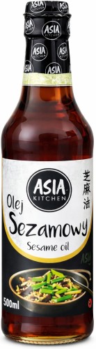 Olej Sezamowy z Prażonych Ziaren Sezamu Do Zup i Potraw 500ml ASIA KITCHEN