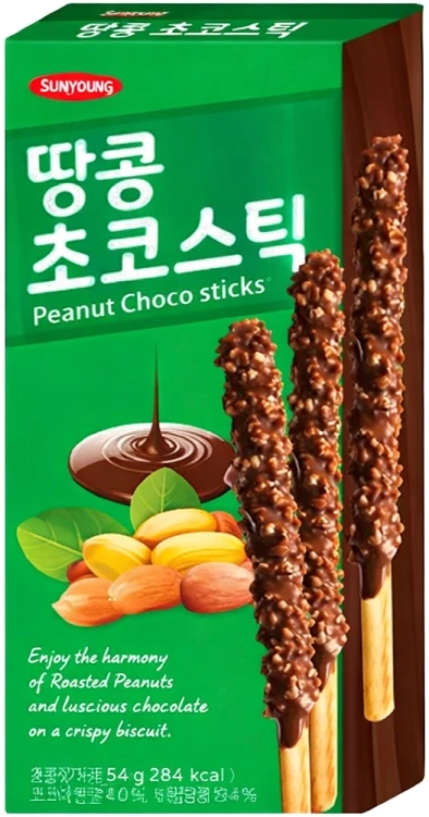 Paluszki Ciasteczkowe w Polewie Czekoladowo-Orzechowej 54g SUNYOUNG