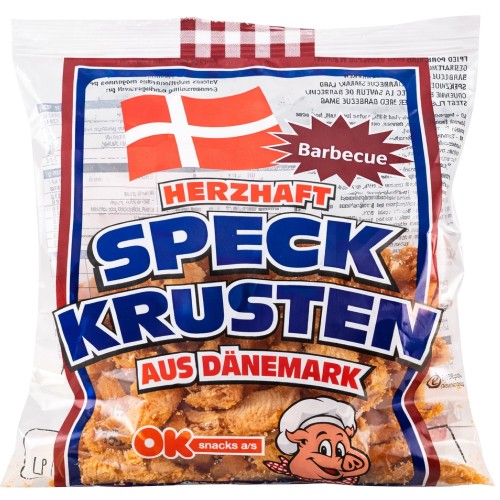 Boczek Smażony Skórka Snacki Chipsy Bekonowe Wieprzowe Pork Barbecue BBQ 50g OK SNACKS