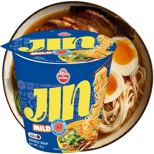 oreańska Zupka Błyskawiczna Instant Jin Ramen MILD Kubek Cup 65g OTTOGI