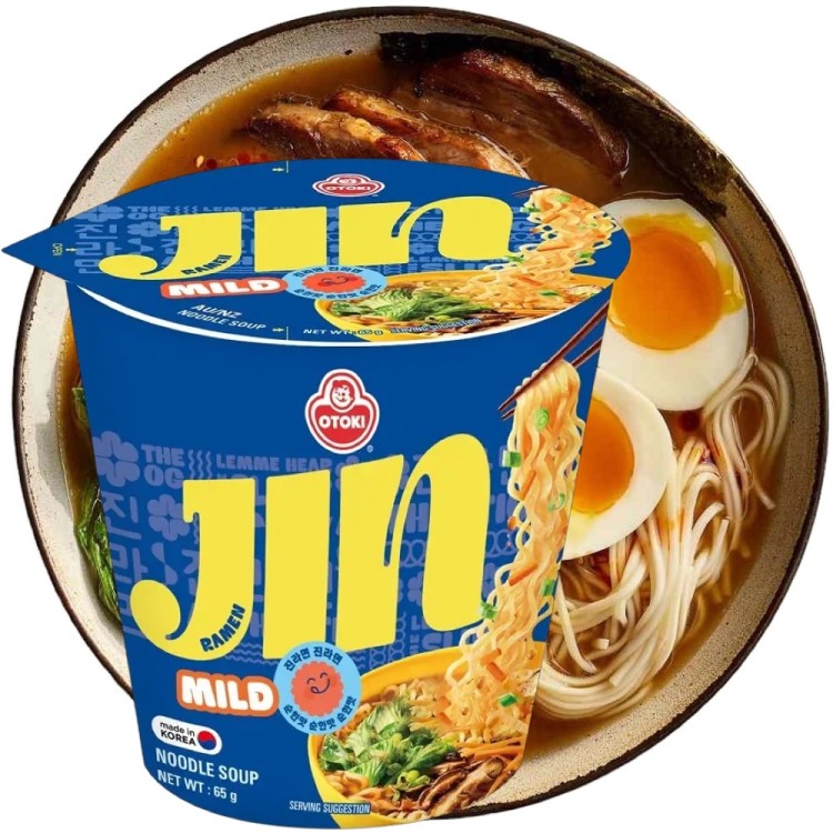oreańska Zupka Błyskawiczna Instant Jin Ramen MILD Kubek Cup 65g OTTOGI