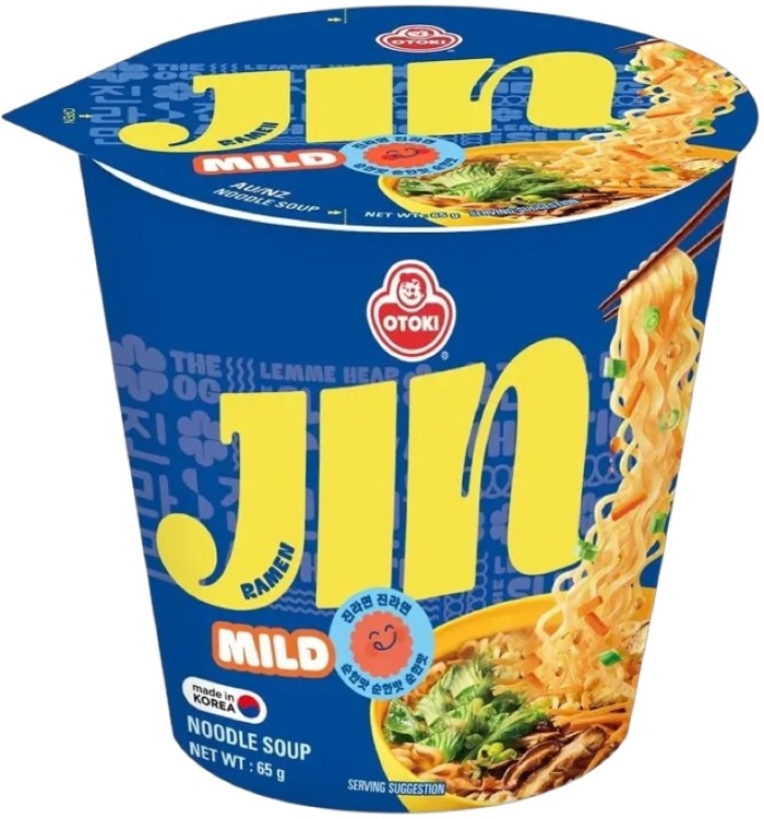 oreańska Zupka Błyskawiczna Instant Jin Ramen MILD Kubek Cup 65g OTTOGI