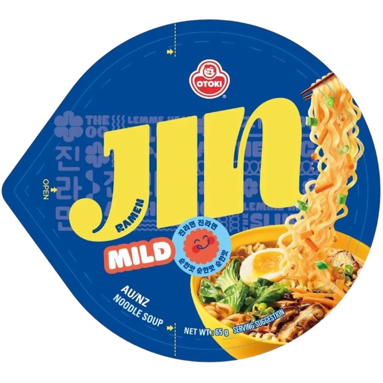 oreańska Zupka Błyskawiczna Instant Jin Ramen MILD Kubek Cup 65g OTTOGI