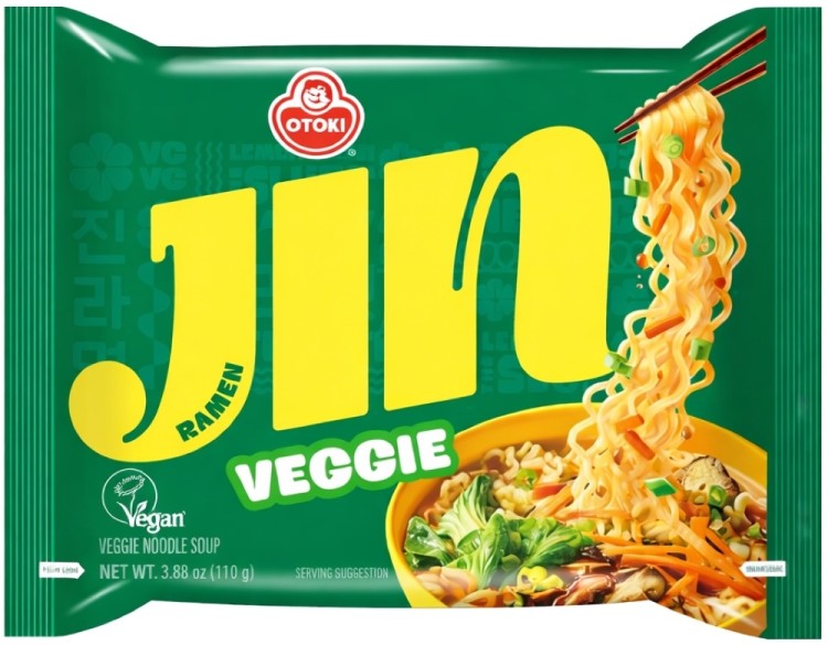 Koreańska Zupka Makaron Instant Jin Ramen Veggie Łagodna 110g OTTOGI