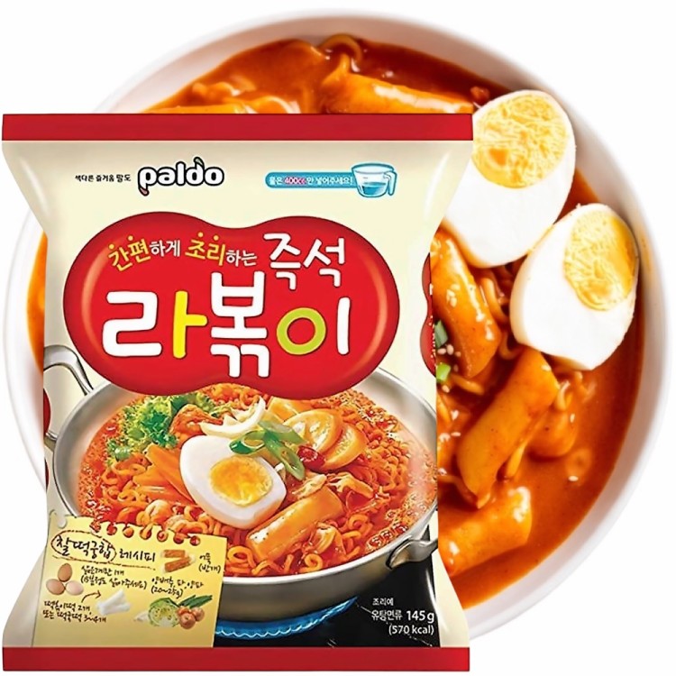 Koreański Błyskawiczny Makaron Instant Rabokki w Słodko-Ostrym Sosie 135g PALDO
