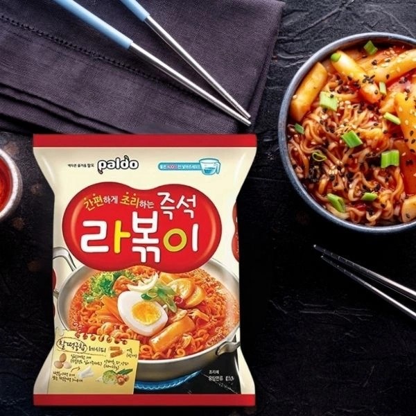 Koreański Błyskawiczny Makaron Instant Rabokki w Słodko-Ostrym Sosie 135g PALDO