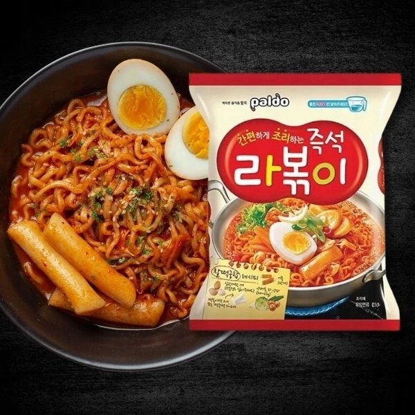 Koreański Błyskawiczny Makaron Instant Rabokki w Słodko-Ostrym Sosie 135g PALDO