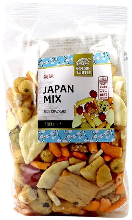 Krakersy Ryżowo Orzechowe Azjatycka Mieszanka Japan Mix 150g GOLDEN TURTLE BRAND