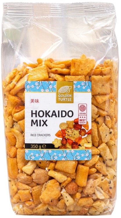 Krakersy Ryżowe Azjatycka Mieszanka Hokaido Mix 350g GOLDEN TURTLE BRAND