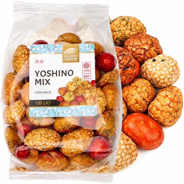 Krakersy Azjatyckie Przekąska Yoshino Mix 150g GOLDEN TURTLE BRAND