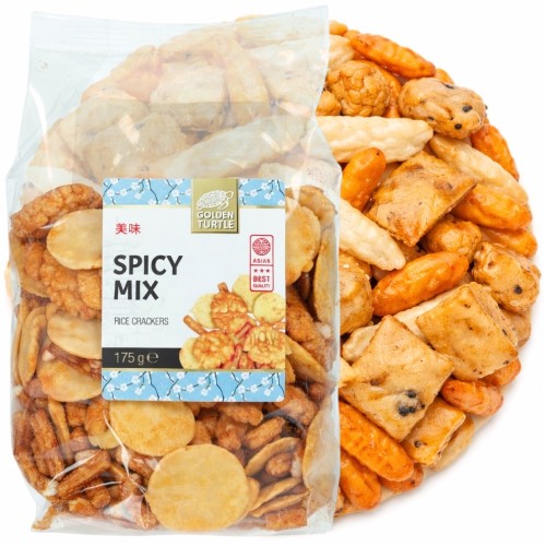 Pikantne Krakersy Kukurydziane i Ryżowe 175g GOLDEN TURTLE BRAND