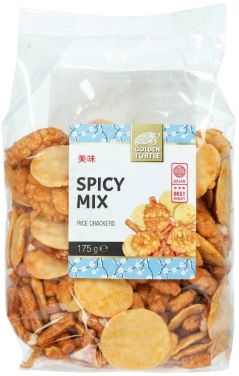 Pikantne Krakersy Kukurydziane i Ryżowe 175g GOLDEN TURTLE BRAND