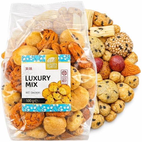 Krakersy Ryżowe Azjatycka Mieszanka Luxury Mix 100g GOLDEN TURTLE BRAND