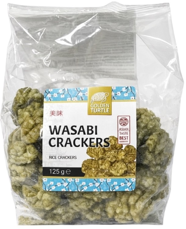 Krakersy Ryżowe Azjatyckie Smak Wasabi 125g GOLDEN TURTLE BRAND