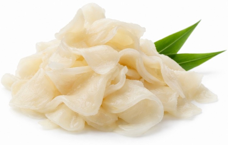 Chrupiący Młody Imbir Do Sushi Biały Naturalny Oczyszcza Kubki Smakowe 190g HOUSE OF ASIA