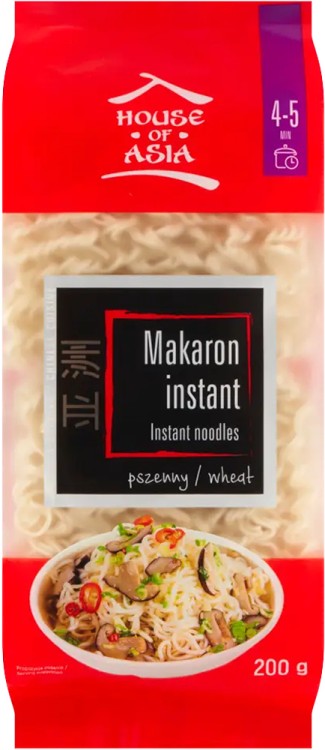 Makaron Pszenny Błyskawiczny Instant Idealny Do Woka Stir-Fry 200g HOUSE OF ASIA