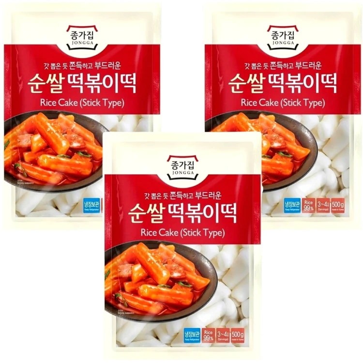 Kluski Ryżowe Koreańskie Korean Tteokbokki Topokki Rurki Stick 500g JONGGA