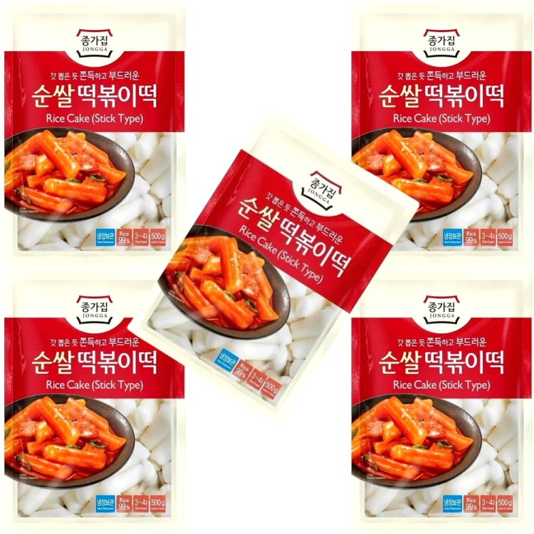 Kluski Ryżowe Koreańskie Korean Tteokbokki Topokki Rurki Stick 500g JONGGA