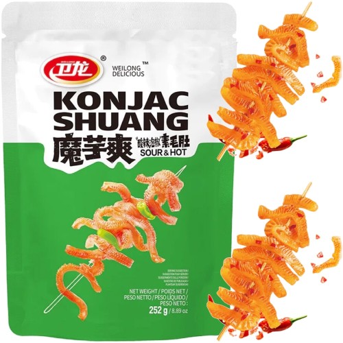 Chińska Pikantna Przekąska Konjac Shuang HOT & SOUR 252g WEI-LONG