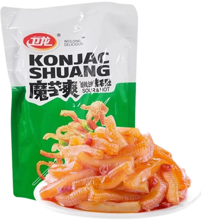 Chińska Pikantna Przekąska Konjac Shuang HOT & SOUR 252g WEI-LONG
