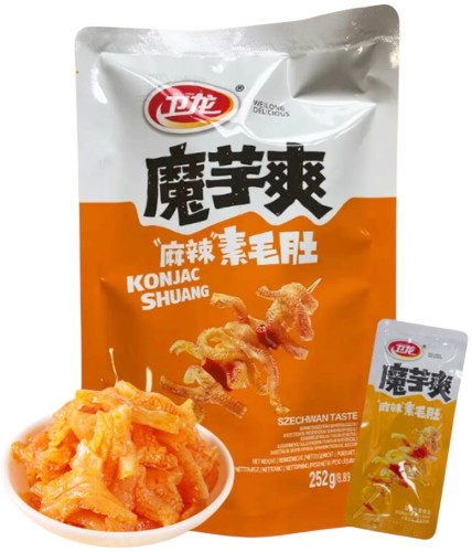 Chińska Pikantna Przekąska Konjac Shuang SICHUAN 252g WEI-LONG