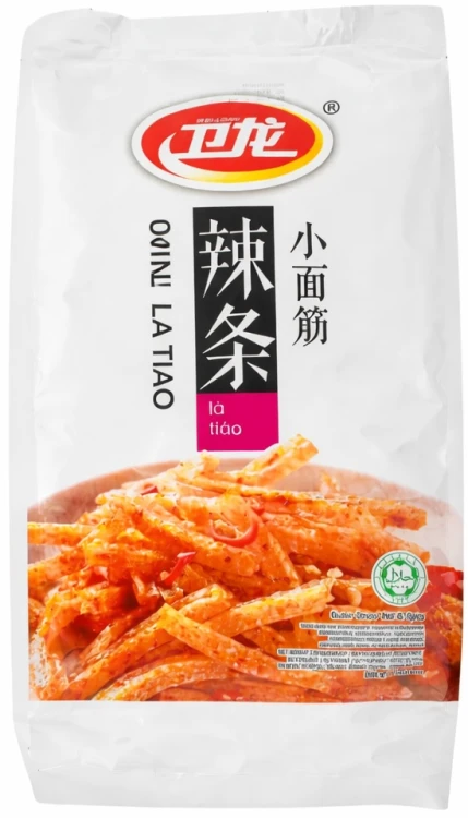 Chińska Pikantna Przekąska Snack Mini La Tiao HOT &amp;amp; SPICY 360g WEI-LONG