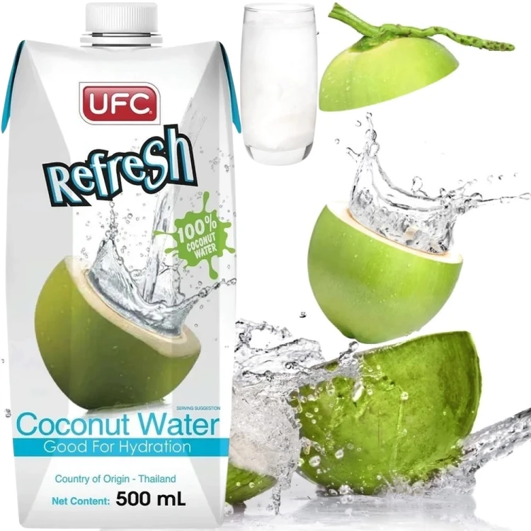 Zdrowa Woda Kokosowa z Kokosa 100% Naturalne Nawodnienie 500ml 0,5L UFC REFRESH