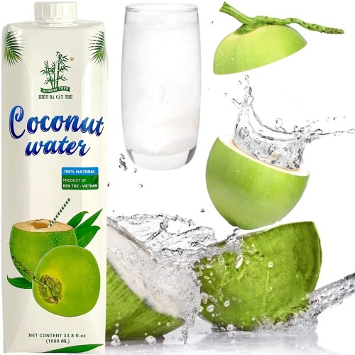 Zdrowa Woda Kokosowa z Kokosa 100% Naturalne Nawodnienie 1000ml 1 Litr BAMBOO TREE