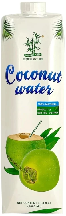 Zdrowa Woda Kokosowa z Kokosa 100% Naturalne Nawodnienie 1000ml 1 Litr BAMBOO TREE