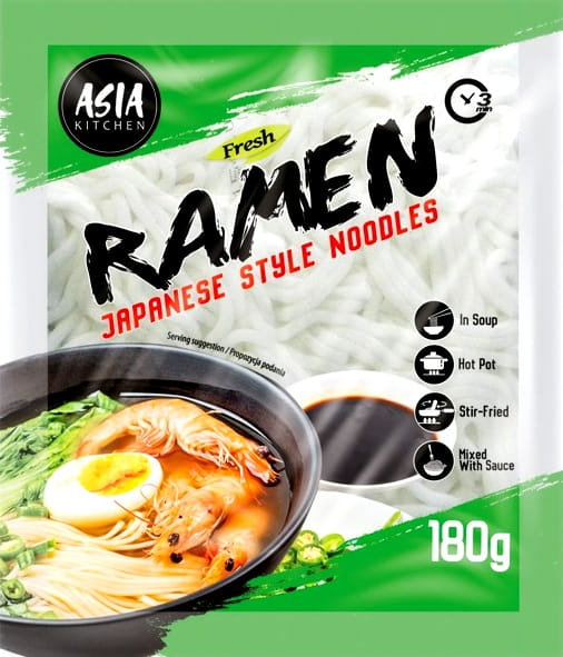ZESTAW TOP 2 JAPOŃSKICH MAKARONÓW - Makaron Udon 200g + Makaron Ramen 180g ASIA KITCHEN