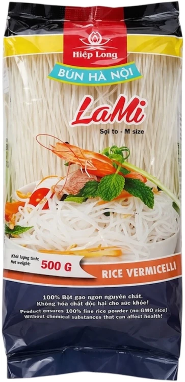Makaron Ryżowy Nitki Bezglutenowy La Mi Vermicelli BEZ GLUTENU 500g HIEP LONG