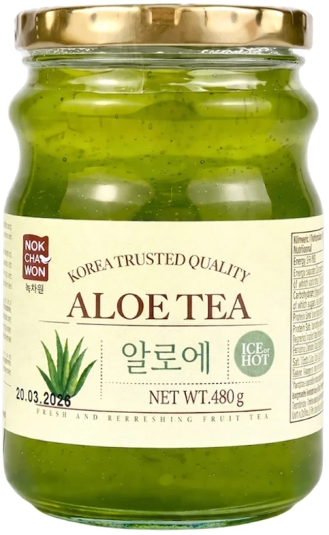 Herbata Koreańska Aloe Aloes Orzeźwiająca Ice & Hot 480g NOKCHAWON